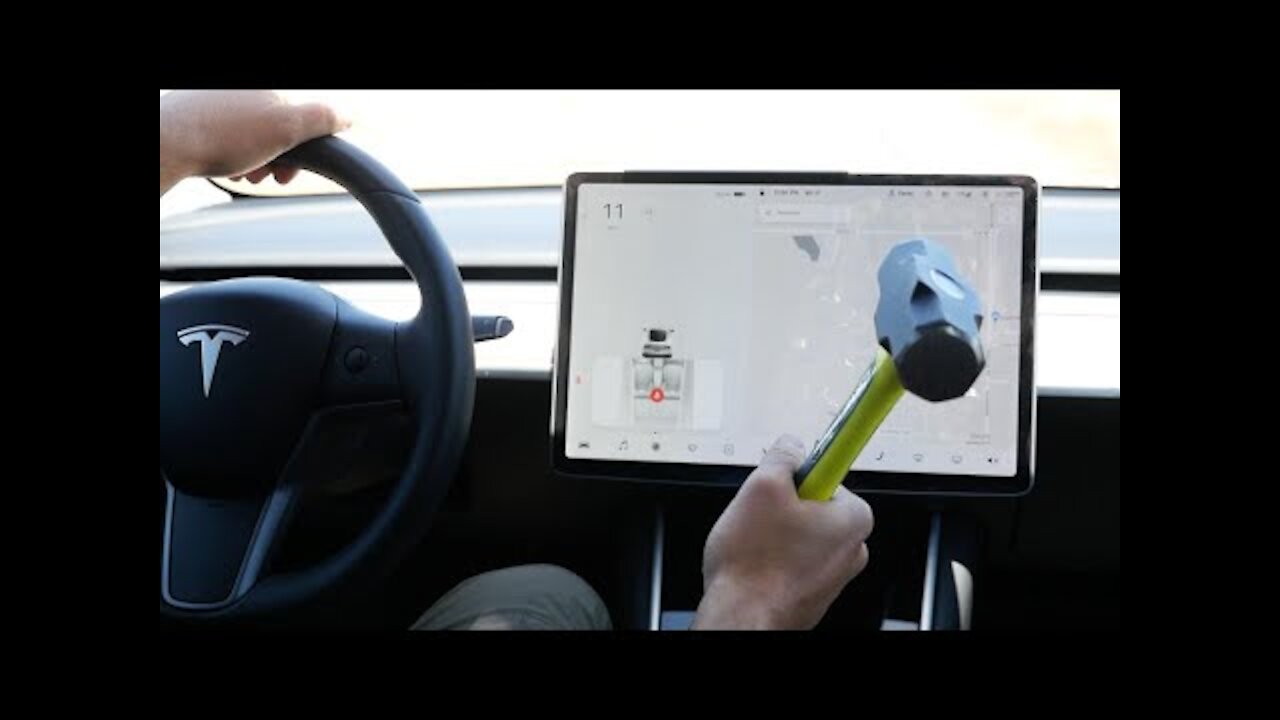 What Happens If You Smash Tesla Model 3 Screen While Driving