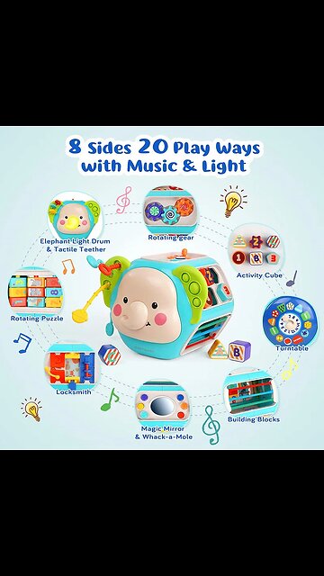 ANNUAL SALE! Montessori Baby Activity Cube Toddler Toys