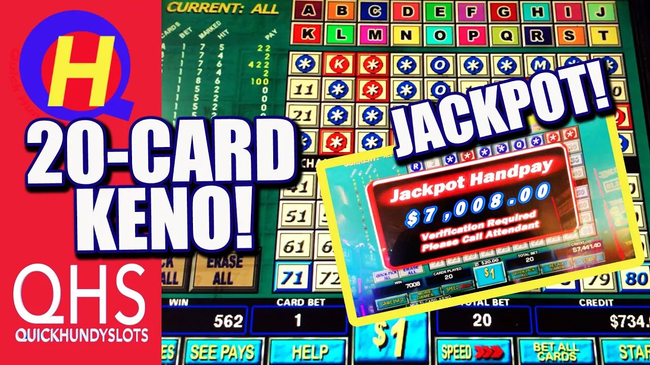 KENO JACKPOT! Big Wins on Multicard KENO from Las Vegas! #KENONATION