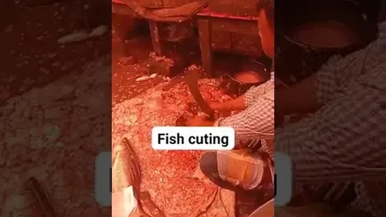 amazing fish cuting man