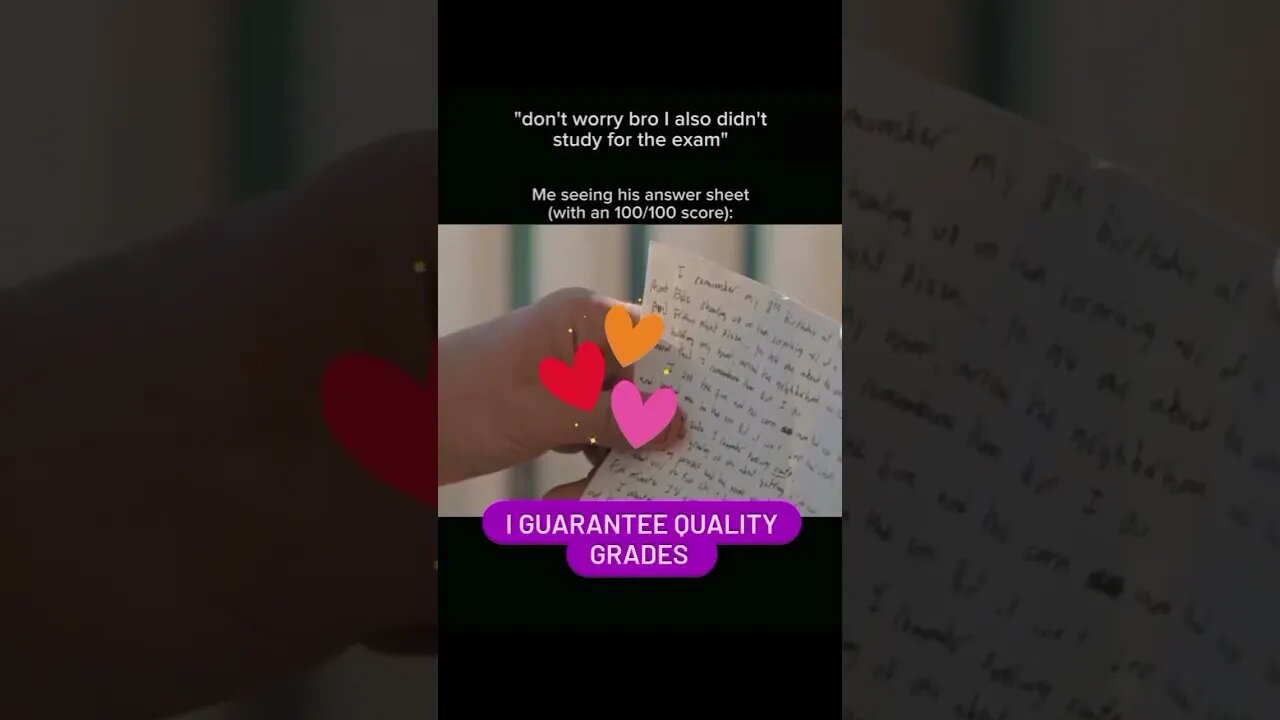 Exam time.
