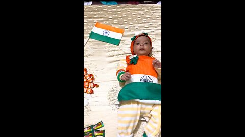 Tricolour theme 2nd month birthday 🎂 #babyphotoshoot