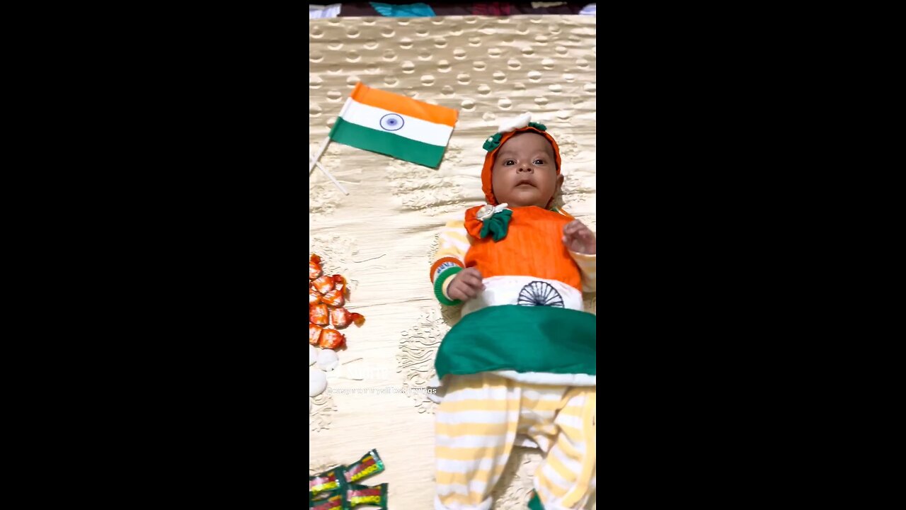 Tricolour theme 2nd month birthday 🎂 #babyphotoshoot