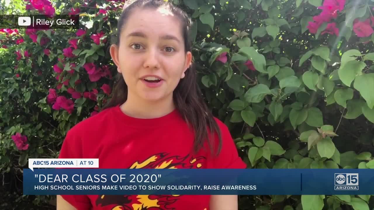 'Dear Class of 2020': AZ high school seniors share positive video amid COVID-19 pandemic