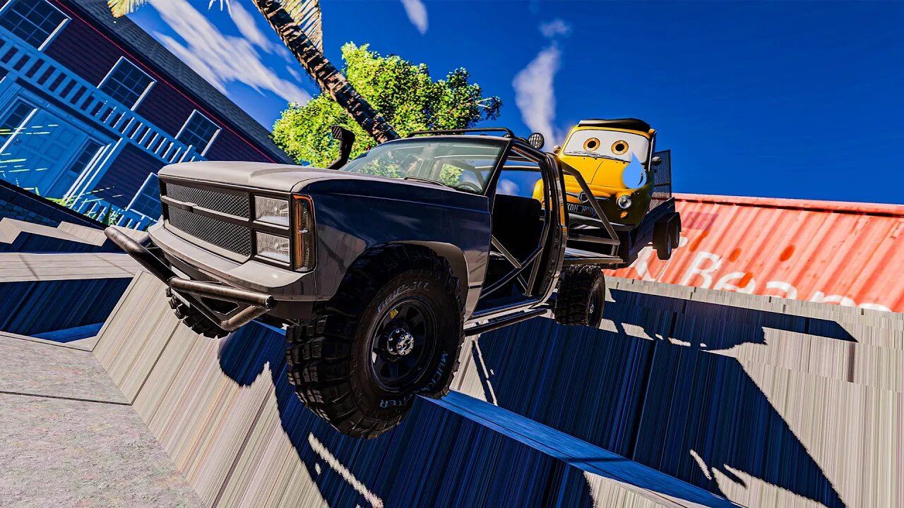 Strange Cars go Down the Stairs #2 - BeamNG.Drive