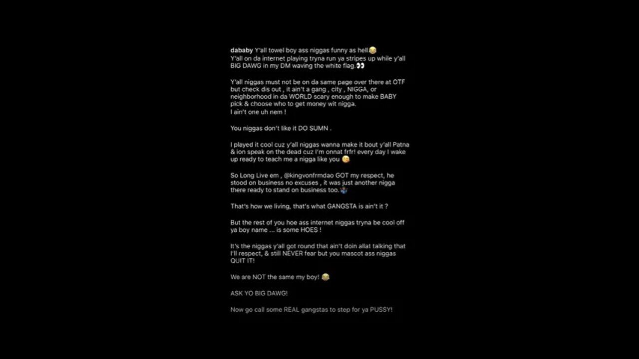 DA BABY RESPONDS TO MEMO 600! BEEF HEATING UP?