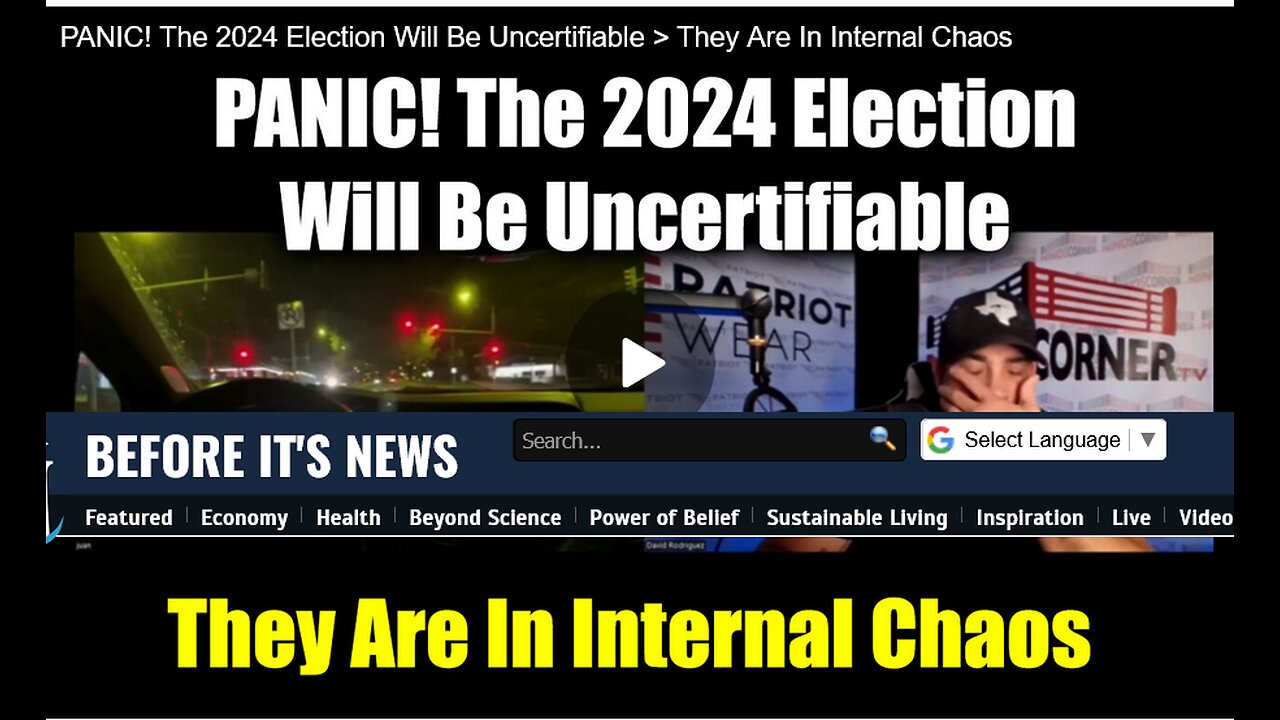 PANIC! The 2024 Election Will Be Uncertifiable--They Are In Internal Chaos