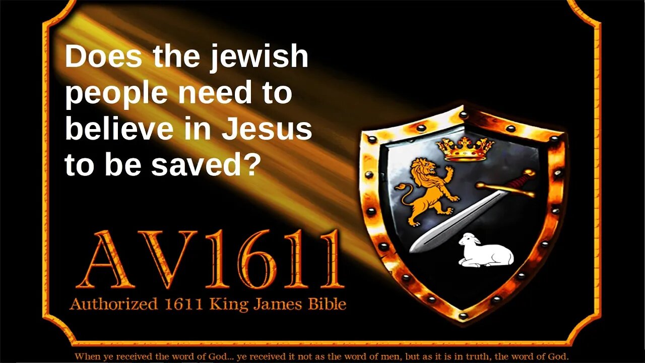 does the jewish people need to believe in Jesus to be saved?