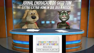 Jornal engraçado do gato tom: Homem que deu a rosca... [Frases e Poemas]