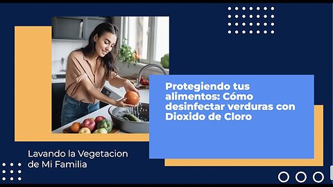 Desinfectando los productos del mercado con Dioxido de Cloro