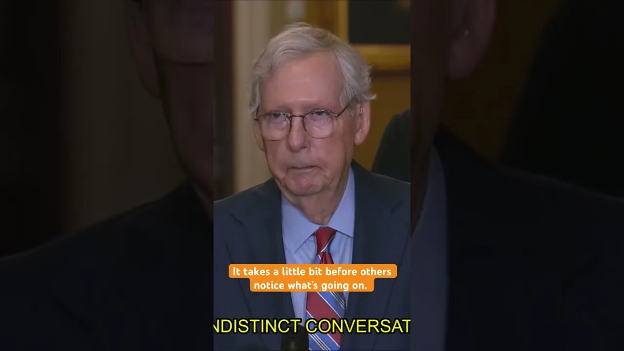 This is pretty scary, Mitch McConnell, completely freezes up and loses all self-awareness ￼