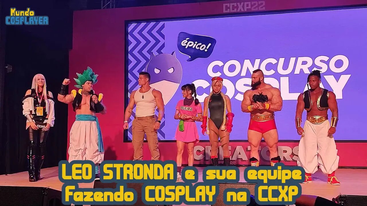 LEO STRONDA e sua equipe invadem palco antes da final do CONCURSO COSPLAY na CCXP! VEJA!