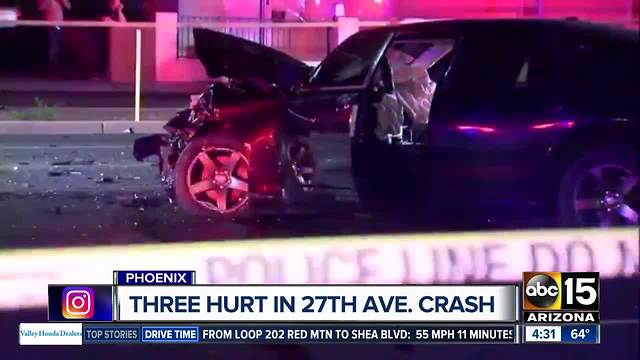 Serious crash blocks 27th Avenue and Campbell