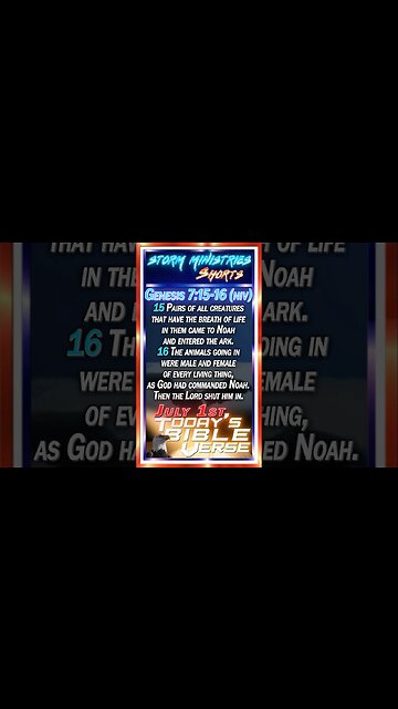 JUL 01, 2023 | FAITH, FUN and FURRY FRIENDS - American Zoo Day and Genesis 7:15-16