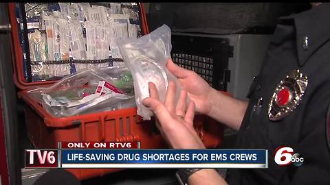 EMS crews facing shortages of potentially life-saving drugs