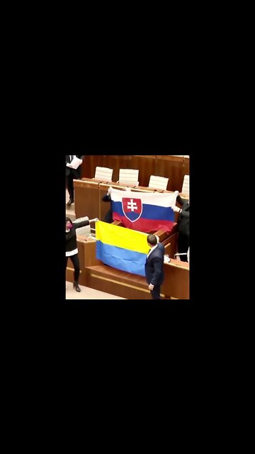 wow good for them Ukrainian Flag disrespected at Slovak Parliament 2022