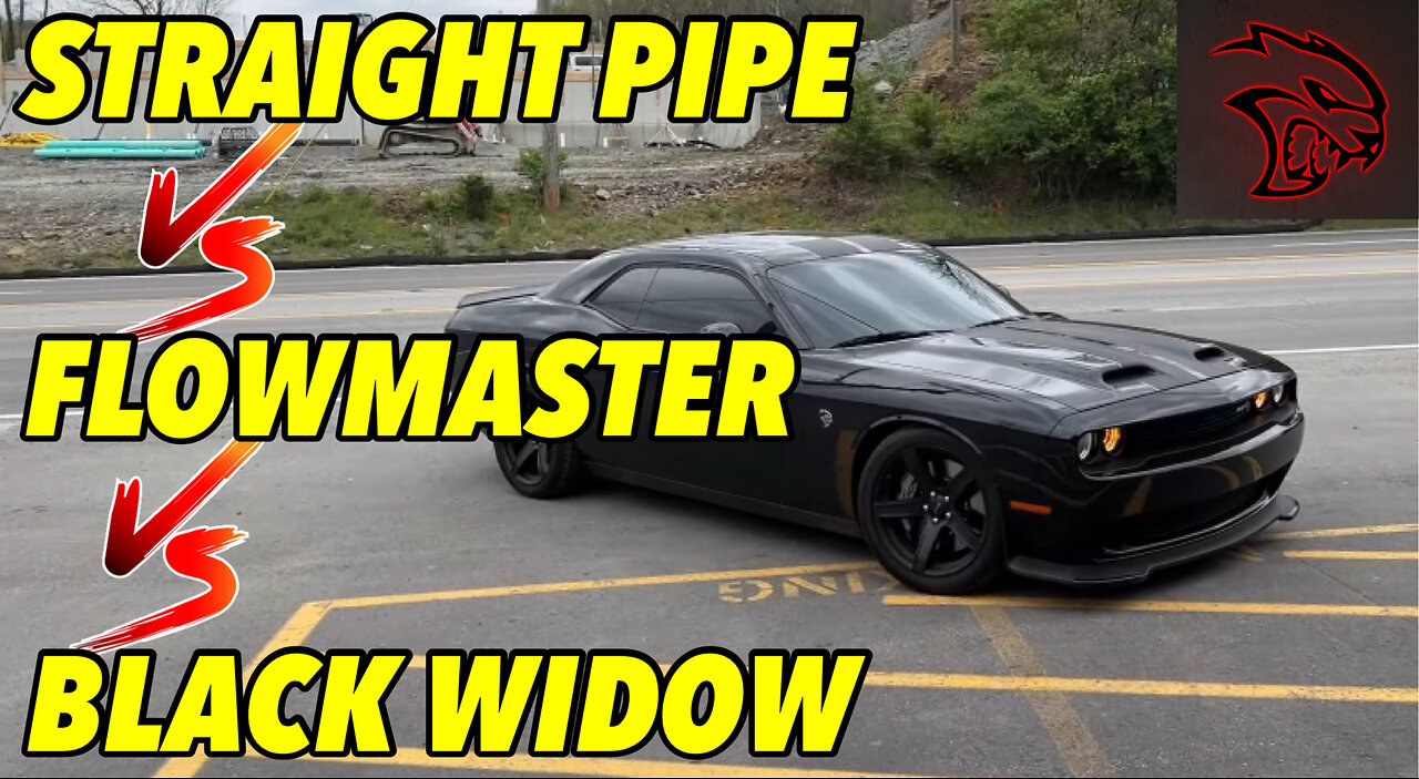 Dodge Challenger SRT Hellcat 6.2L V8: Black Widow Vs Flowmaster Vs Straight Pipe!