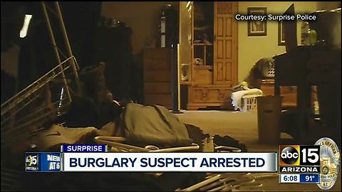 Man arrested for multiple burglaries in Surprise