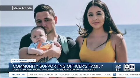 Community rallies to help family of injured Gilbert officer