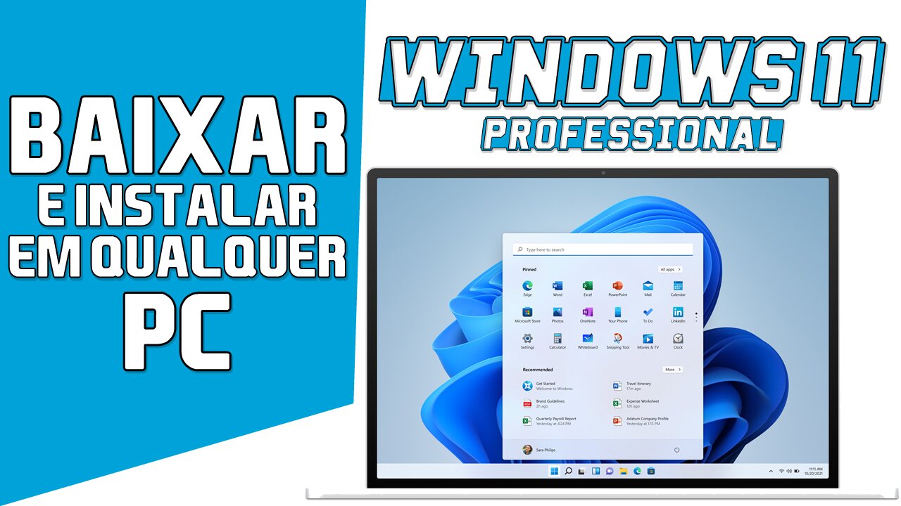 SAIU!! COMO BAIXAR E INSTALAR O WINDOWS 11 PT-BR ORIGINAL EM QUALQUER PC