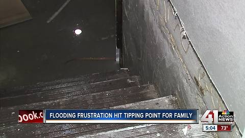 Flooding fills family's home with sewage water