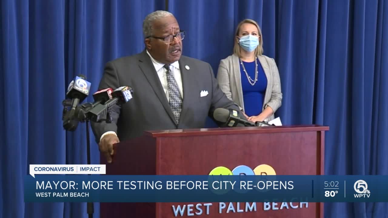 West Palm Beach mayor makes plea for more testing kits