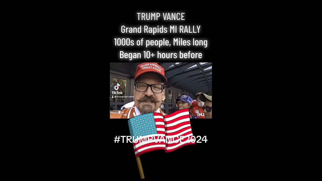 Trump Vance Grand Rapids Rally 7/20/24. Thousands Lined the Streets for MILES