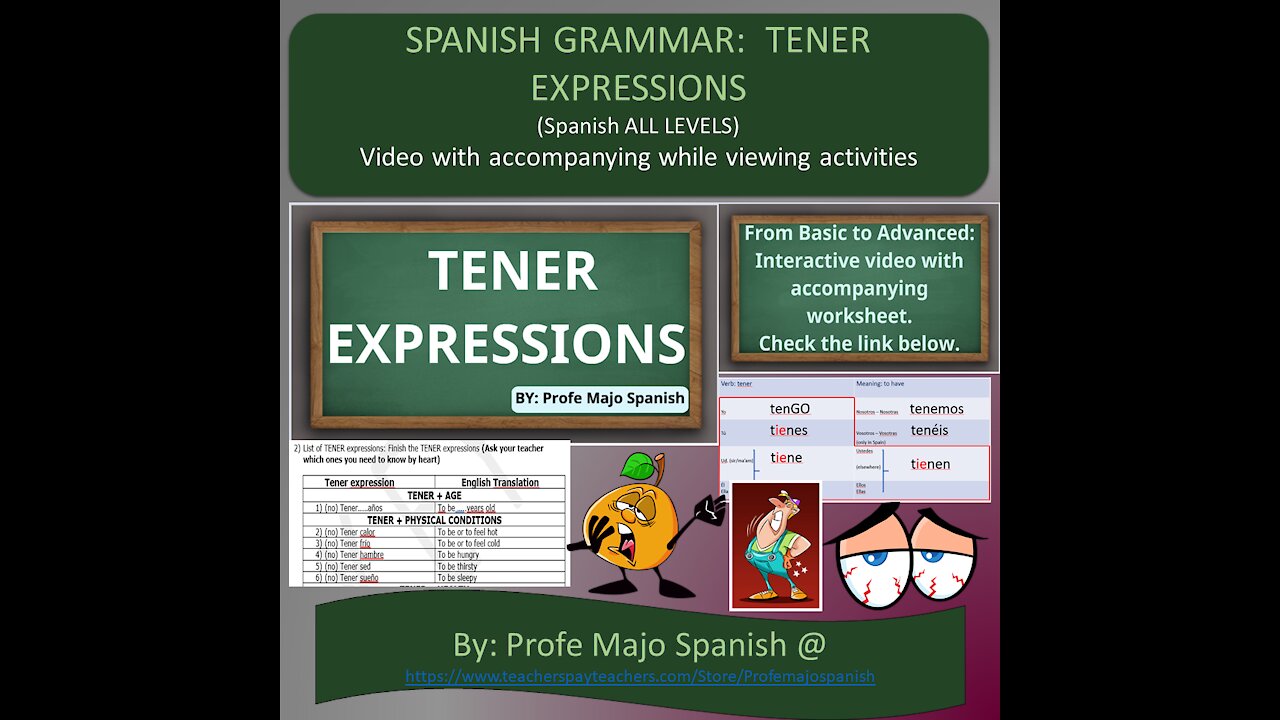 TENER expressions in Spanish - El Verbo TENER en Español