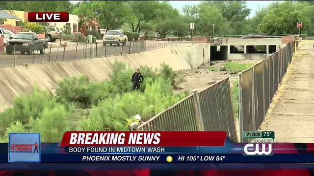 Tucson police investigate body found in midtown wash