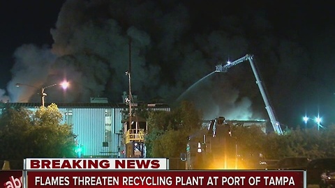 2-Alarm fire burning near Port of Tampa