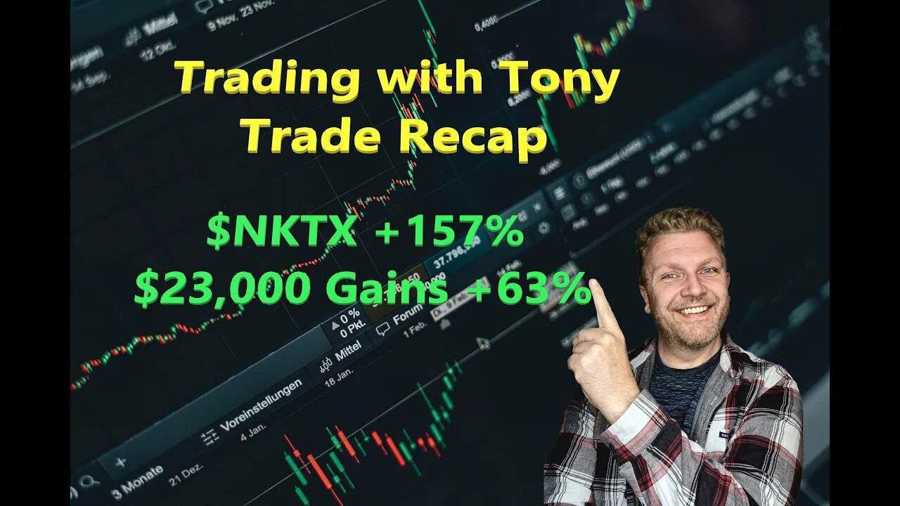 Day Trade With Tony, Trade Recap $NKTX +157% on the Day & VERU +$23,030 Green Day
