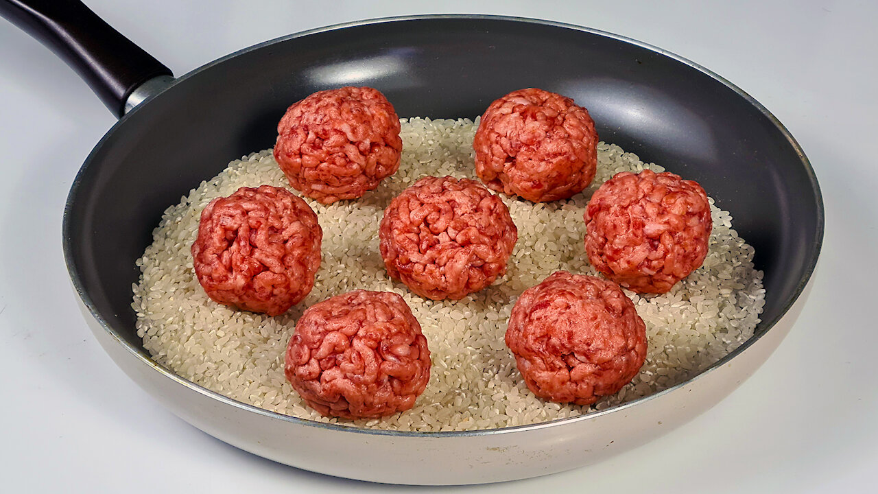 MEATBALLS IN RICE THE EASIEST RECIPE FOR A DELICIOUS DINNER!