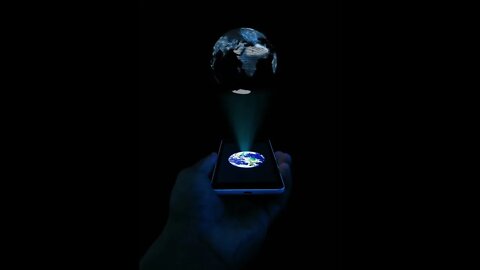 A Hologram of the Earth from a Mobile Phone | Free HD Video - No Copyright , Motion Graphics #short