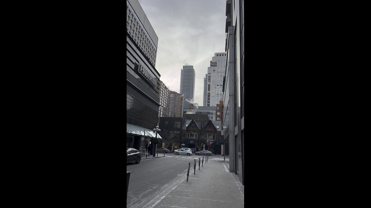 Snow starts in Downtown Toronto 🌨️🌨️🍁