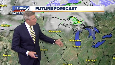 Breezy and mild Wednesday