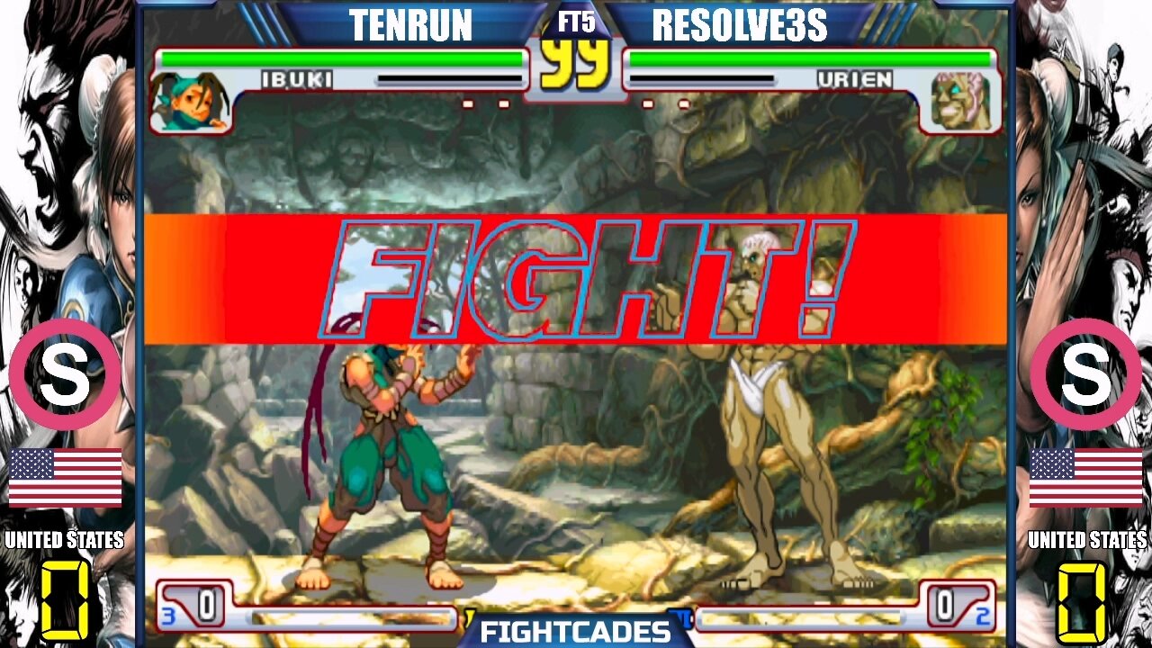 Street Fighter III : 3rd Strike - 🇺🇸 TenRUN FT5 🇺🇸 Resolve3s #sfiii3nr1 #ibuki #gameplay #online