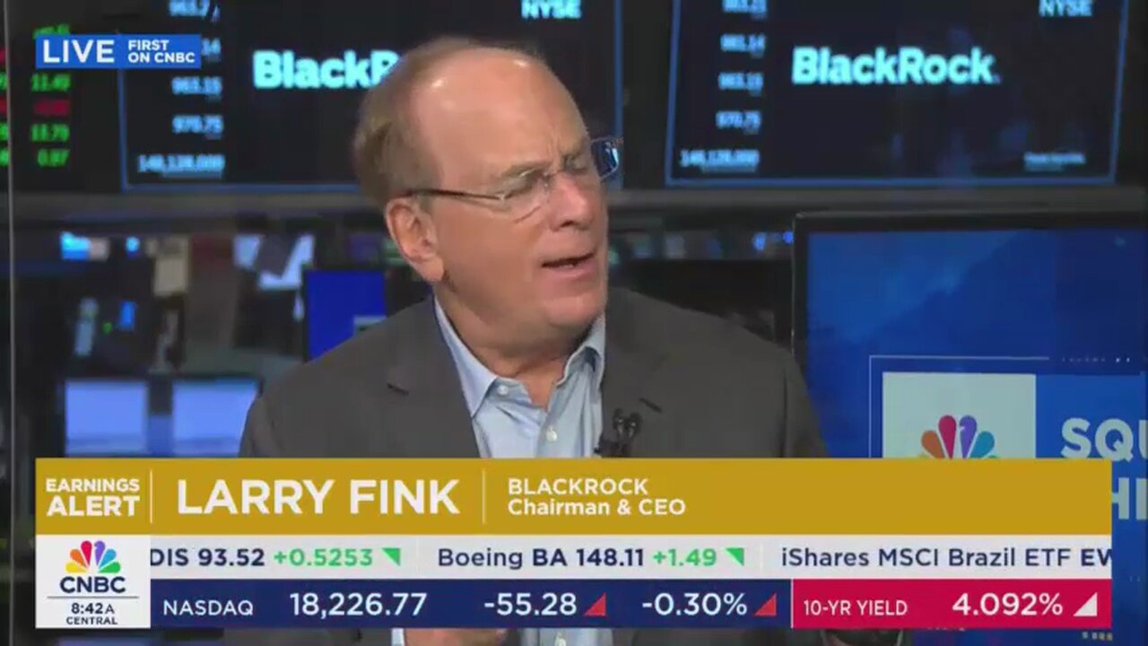 CEO Of Gargantuan ESG Firm Larry Fink Defends Big Tech Monopoly On CNBC