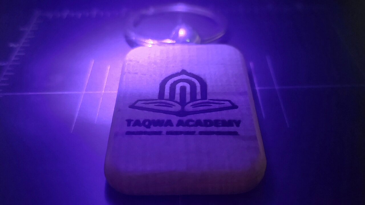 Laser Engraving Taqwa Academy Blackburn Madrasah logo 🕌