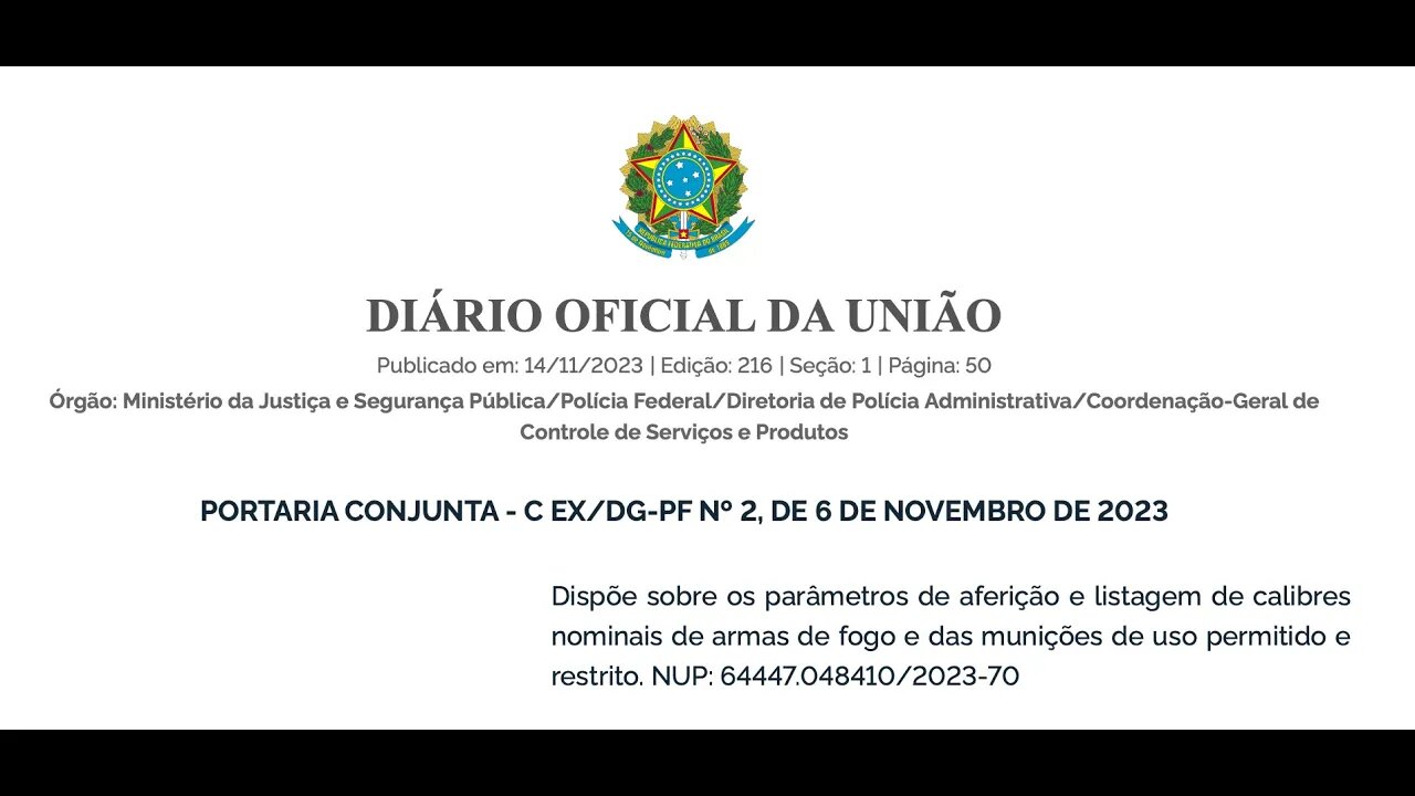 SAIU A NOVA PORTARIA CONJUNTA EB/PF - O QUE ESTÁ VALENDO?