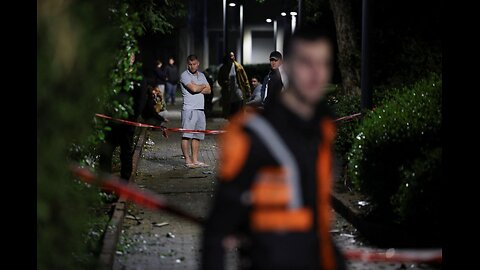 Israeli emergency services respond after projectile fired from Yemen lands outside Tel Aviv