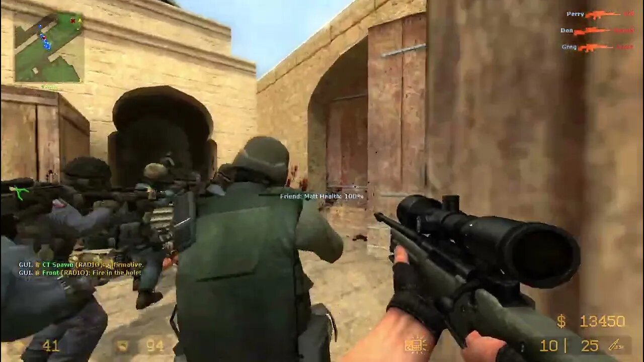 Counter Strike Source Dust 1 Bots #74 Only Sniper Rifles