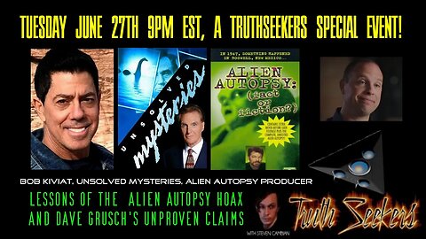 Bob Kiviat : Lessons from the ALIEN AUTOPSY hoax and Dave Grusch's unproven claims.