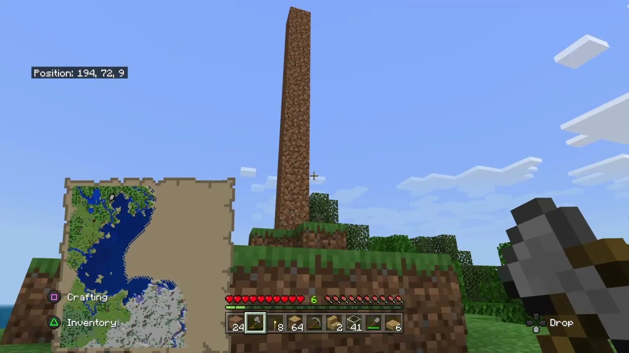 Minecraft Part 5-The Dirt Tower Grows