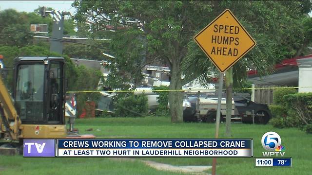 Families in Lauderhill without water after crane collapses on two homes