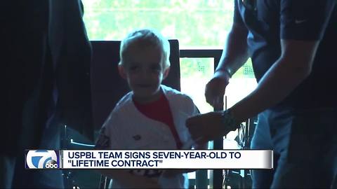 USPBL signs seven-year-old boy to "lifetime contract"