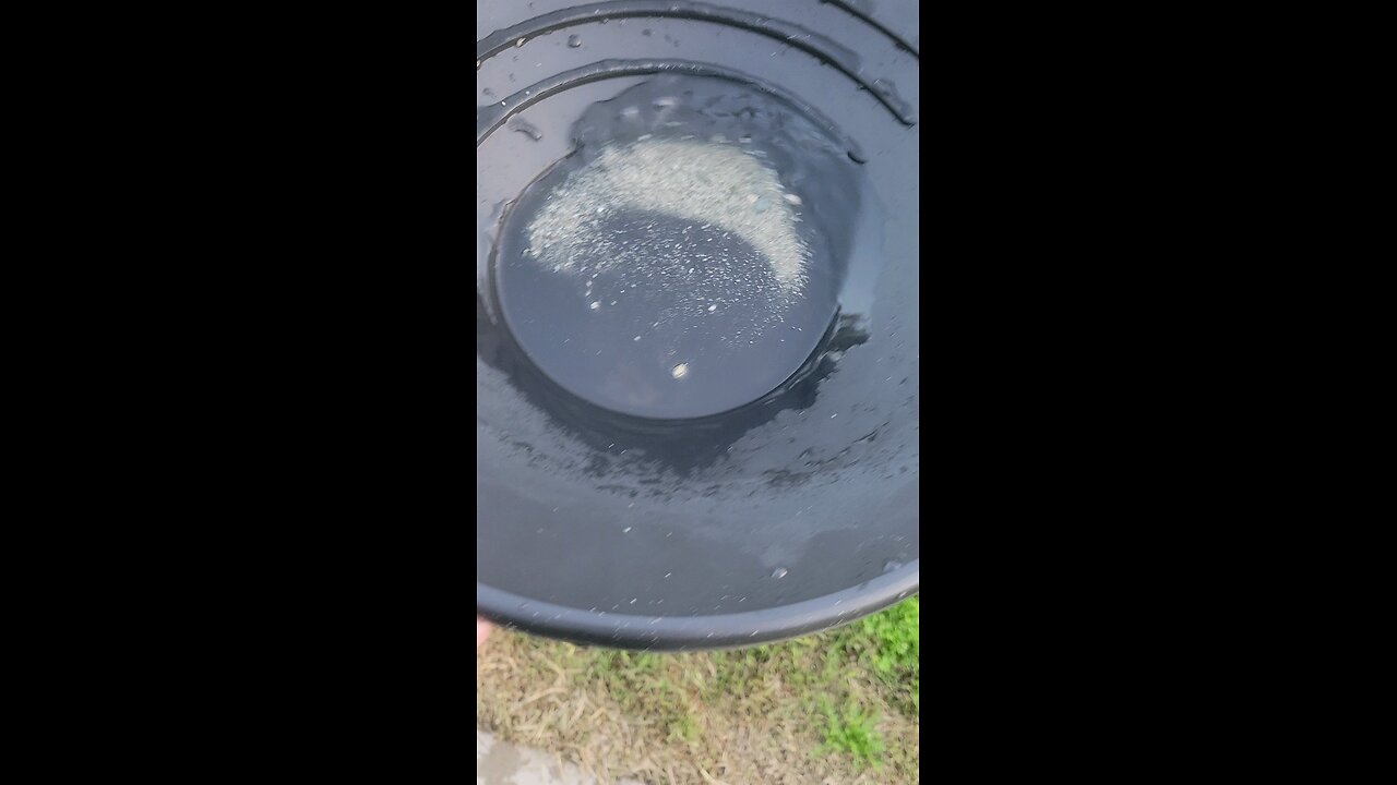 first gold pan with my brother's pay dirt no luck here