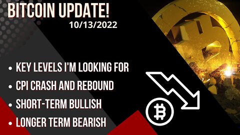 Bitcoin Update! CPI Crash and Rebound, Key levels I'm looking for, bullish or bearish?