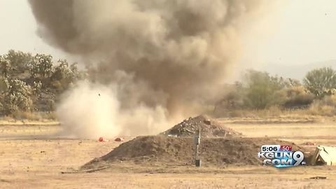 Team practices general demolition procedure at Davis-Monthan