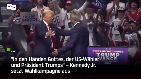 "In den Händen Gottes, der US-Wähler und Präsident Trumps" – Kennedy Jr. setzt Wahlkampagne aus