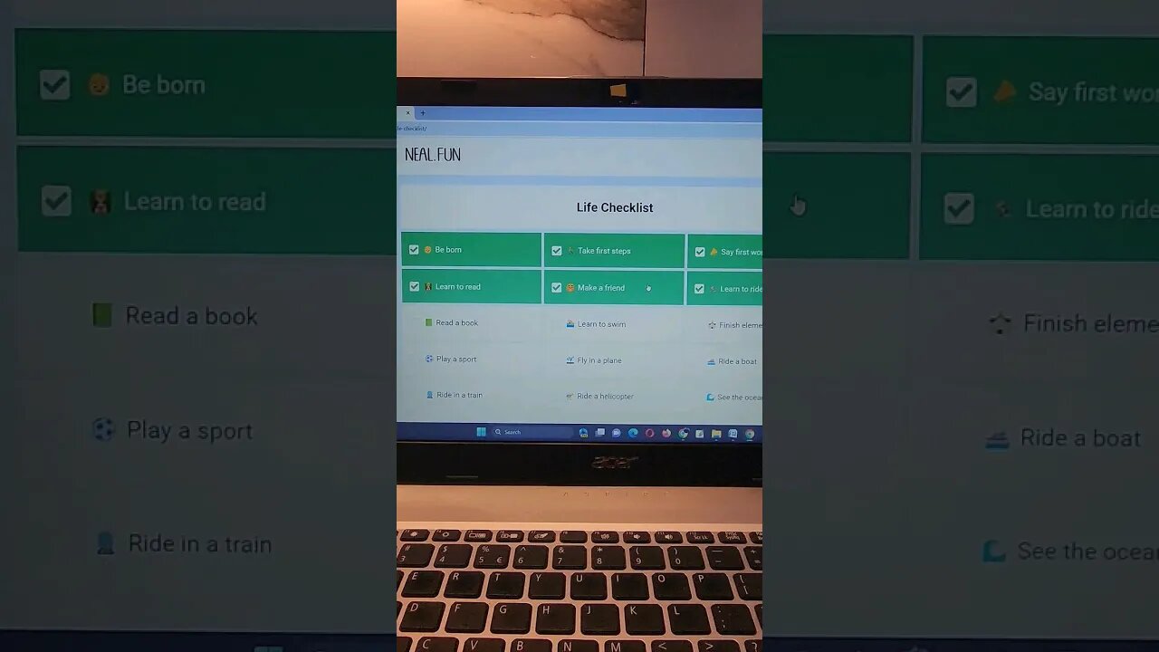Google fun tricks no.215 (life checklist) #shorts #youtubeshorts